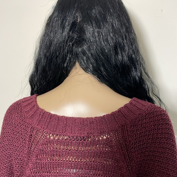 Sz 2XL women’s Calvin Klein Jeans knit sweater pullover burgundy crewneck - Picture 10 of 16